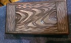 Vintage Wood Stamp Box   Postage stamps HAND MADE Artistic  Carved — photo 1
