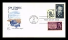 US COVER JOHN STEINBECK LITERARY ARTS FDC COMBO HOUSE OF FARNAM CACHET