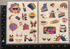 Lot of 2 Sheets Assorted Pride LGBTQIA Rainbow Stickers