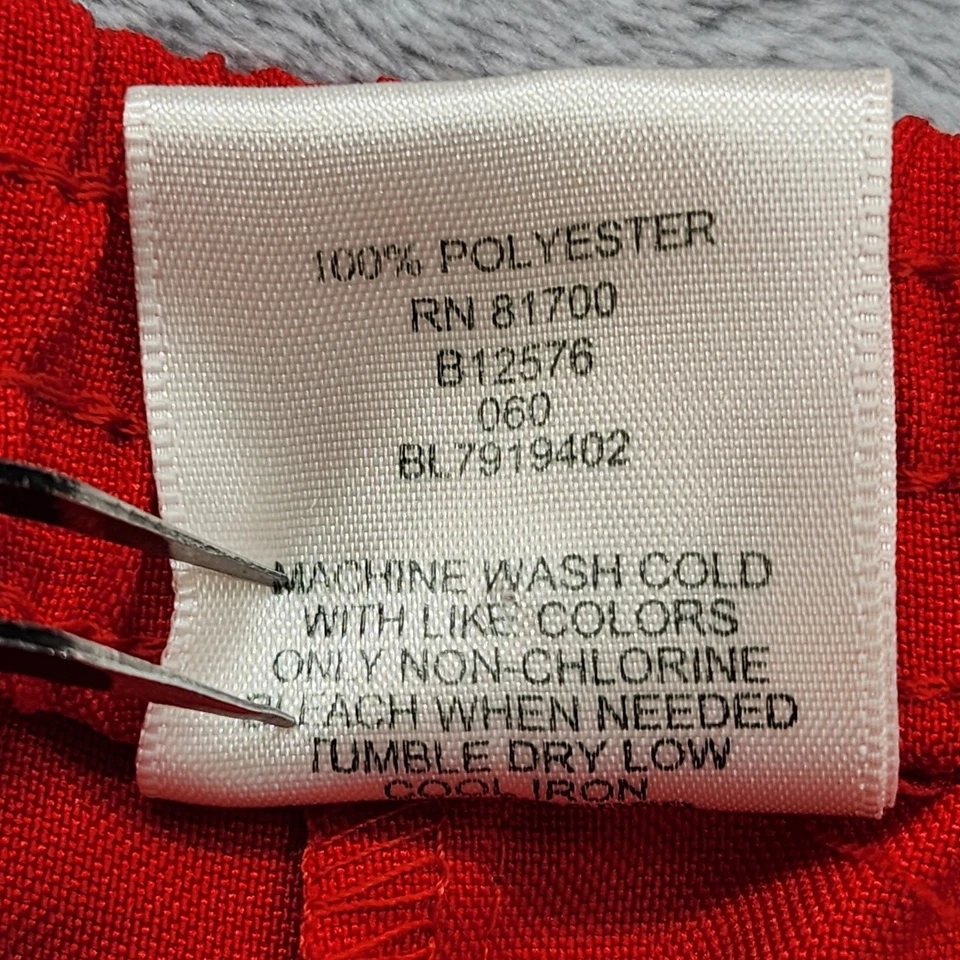 Pantalones Blair para mujer 22W Plus rojo cintura elástica tiro alto bolsillos cónicos Foto 4 de 4