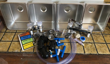 Portable Concession Sink 3 Compartment LARGE 1 HAND Sink Drain Plumbing Kit