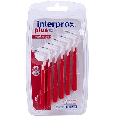 Interprox Plus Mini Conical Red Interdental Brush Pack Of 6
