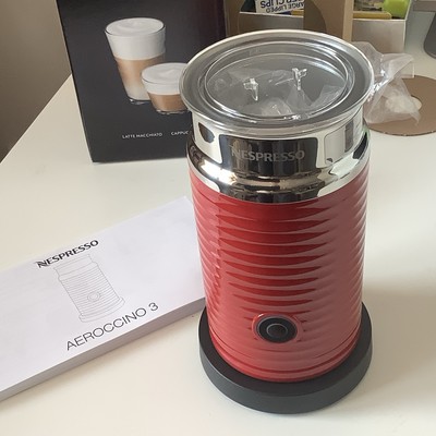 Nespresso Aeroccino Milk Frother RED UK