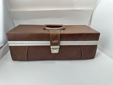 VTG SAVOY 8 TRACK CARRYING CARRIER CASE HOLDS 24TAPES Orange/ BROWN