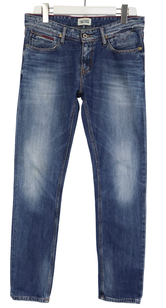 TOMMY HILFIGER Scanton Peb Penrose Blue Jeans Men's W30/L32 Faded Zip Fly Slim