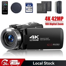 4K Camcorder 30FPS 18X Zoom 42MP Digital Vide...
