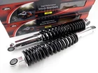 SUZUKI TM400 365mm JBS BLACK/CHROME REAR SHOCK ABSORBERS EYE TO EYE