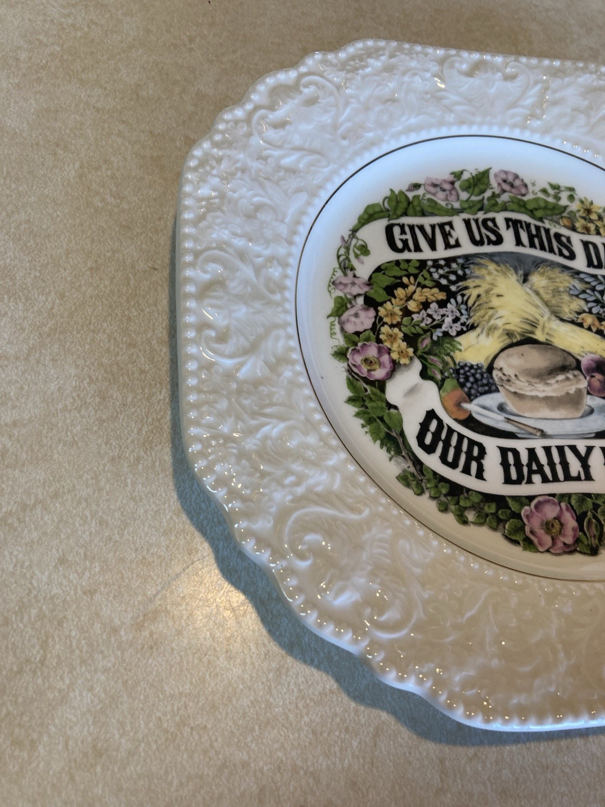 Give Us This Day Our Daily Bread Lord Nelson Pottery 8 1/4" Currier & Ives Plate