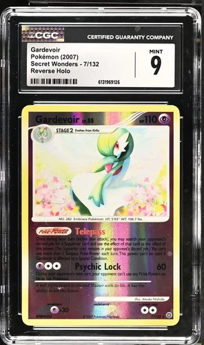 CGC 9 MINT Gardevoir 7/132 Reverse Holo Secret Wonders Pokemon Card