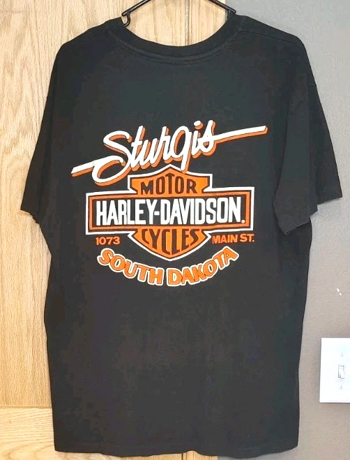 ВИНТАЖНЫЙ 1992 HARLEY-DAVIDSON STURGIS SD ОДИНОЧНЫЙ СТЕЖОК ФУТБОЛКА МУЖСКАЯ L RK STRATMAN - Изображение 3 из 4