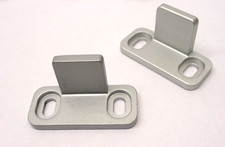 JUBEST Floor Guide for Sliding, Barn Door Hardware Silver Aluminum Set of 2