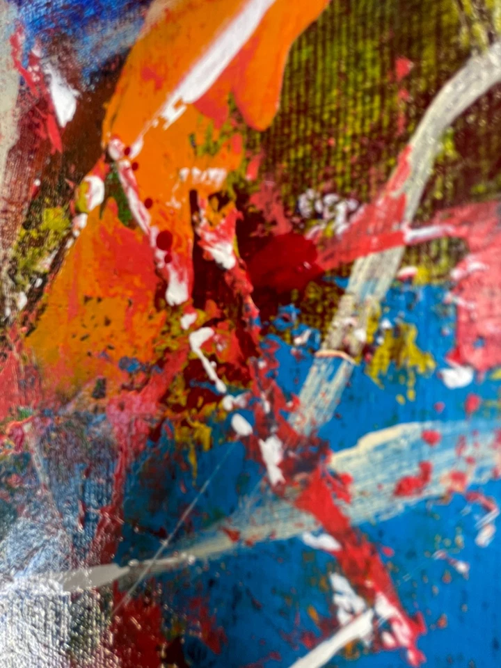 Original Art "Pokemon" 8x10 Canvas Expressionism Abstract Design Home Art - Image 4 of 4