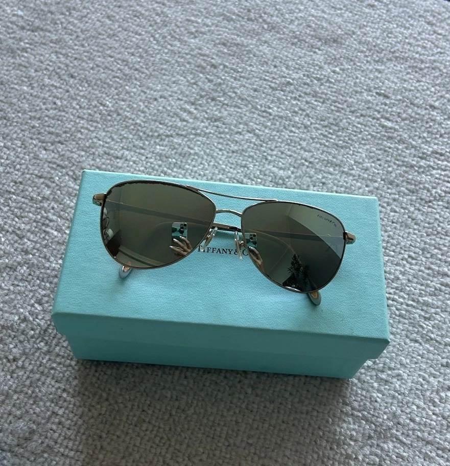 Tiffany アビエイター サングラス Tiffany & Co. Blue Aviator Sunglasses for Women for sale | eBay