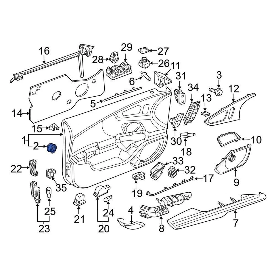 For Audi Q7 2007-2015 Audi 7L6868243 Rear Door Interior Trim Panel Retainer Foto 2 de 4