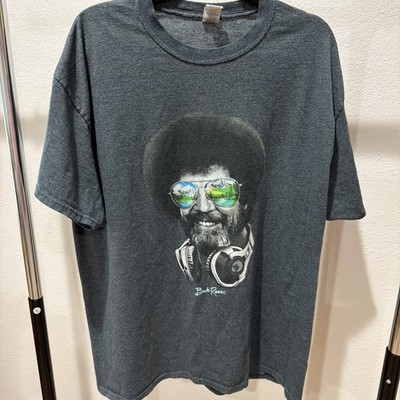 The Iconic DJ Bob Ross In Headphones & Shades T-Shirt Heather Gray XL Men s