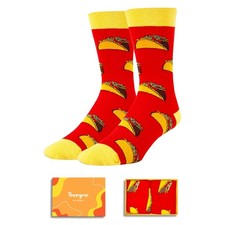 Men Taco Socks - Funny Taco Gifts, Mexican Food Socks, Cinco De Mayo Gifts