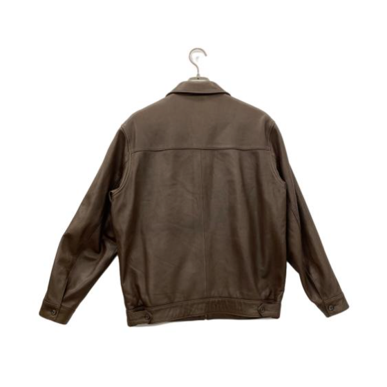 Polo Ralph Lauren Giacca Pelle Biker Pony Logo Uomo Taglia L Marrone