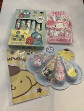 Sanrio Stationery Bundle | All New Pens, Notebooks, Correction Tape, Glass Wipe