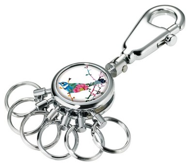 TROIKA PATENT Schlüsselanhänger Key Organizer Karabiner Vogel mehrfarbig