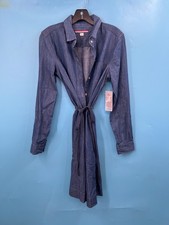TOMMY HILFIGER Denim Button-Up Long Sleeve Dress Sz S (NWT)