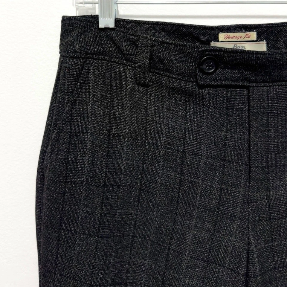 Pantalones de vestir Bass Heritage Fit - para mujer color carbón, cuadros, tiro medio (talla 6) Foto 3 de 3