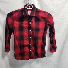 Gap Kids Small 6/7 Red Plaid Flannel