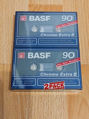 2x BASF Chrome Extra II 90 Cassette  SEALED 