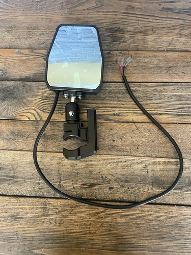 UTV Side View Mirror Heavy Aluminum LED Spot Lights UTV Rearview Smoke Lens (1) - Picture 2 of 7