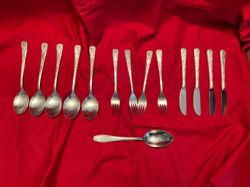 LARGE lot of Soviet-Era Silver Plated & Gold Plated Silverware: Forks, Knives...