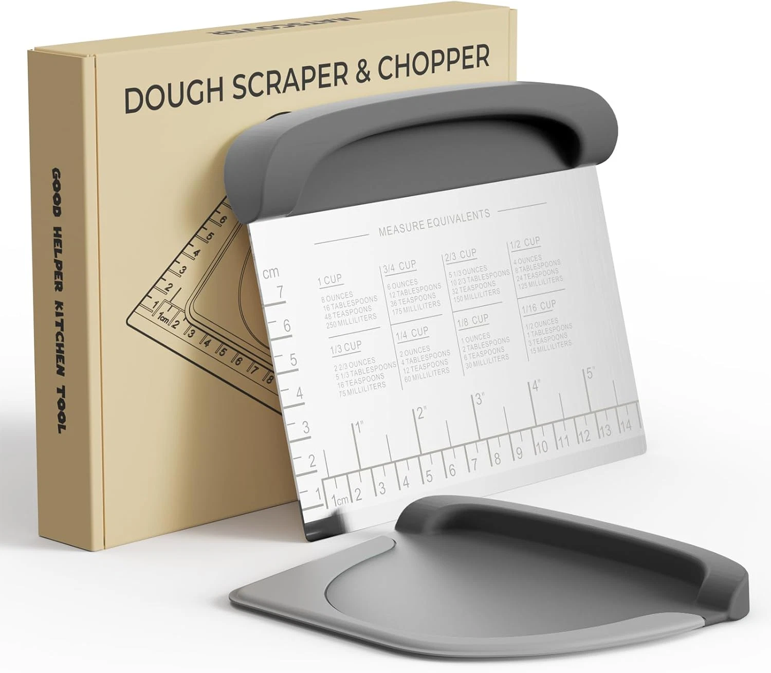 Bench Scraper Dough Cutter Tool - Bowl Pastry Scraper for Bread Cake Pizza, Benc
Opens in a new wind