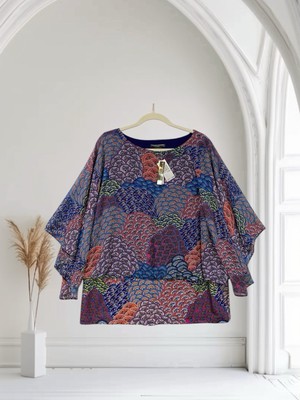 Chelsea & Theodore Top Women s Size 2X Summer Boho Floral Kimono Sleeve NWT $59