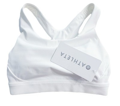 Athleta D-DD Ultimate Supersonic Sports Bra White XXS Medium Impact NWT 