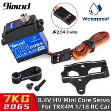 7kg 2065 Digital Servo Waterproof HV Metal Gea Bracket for TRX4M 1/18 RC Car