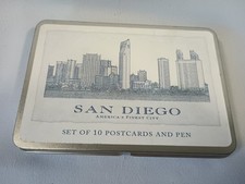 Starbucks 2007 San Diego NEW Sealed Set of 10 Postcards And Pen in Original Tin