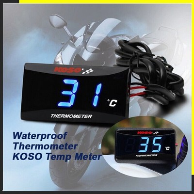 KOSO Motorrad thermometer zur Öl- oder Wassertemperaturanzeige Blau·