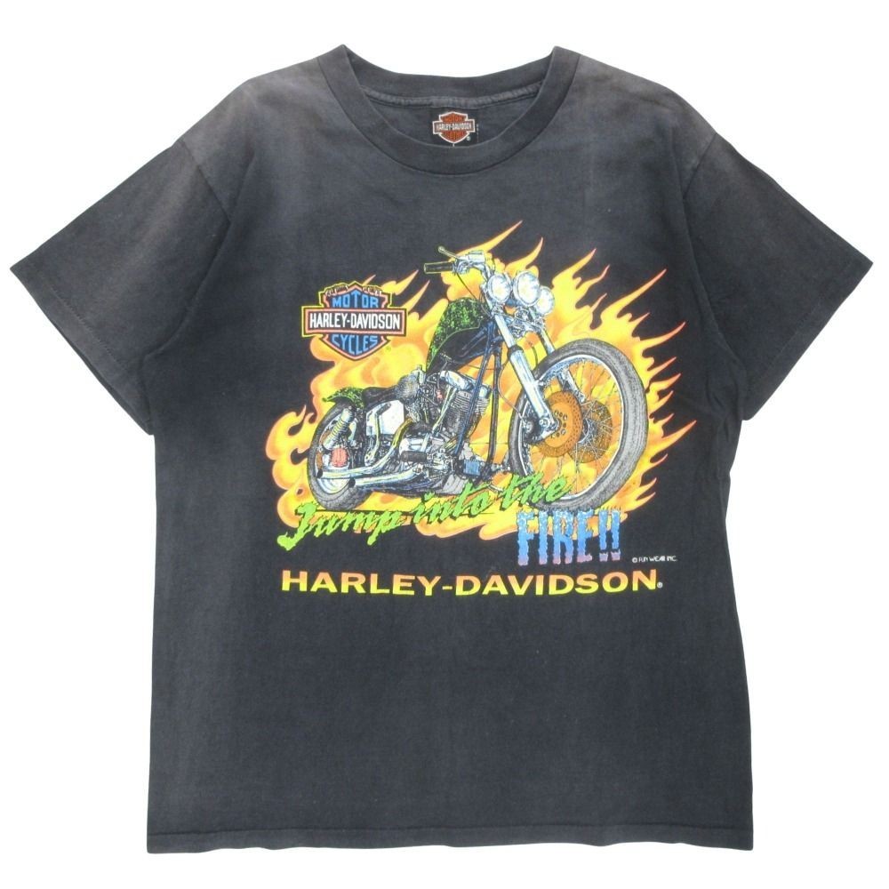 Camiseta Hurley Davidson años 90 estampado vintage corte y costura manga...