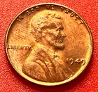 1949-P Lincoln Wheat Cent Penny GEM RED BU From an Original Bank Roll