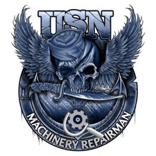 Machinery Repairman Rate Decal - USN Rate Decal - 4" US Navy Prior Service Decal