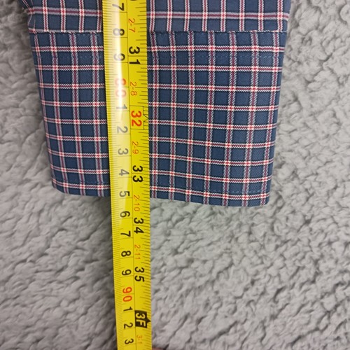 Camisa de manga larga UNTUCKit roja blanca azul a cuadros guinga para hombre XXL abotonada 2XL - Imagen 7 de 7