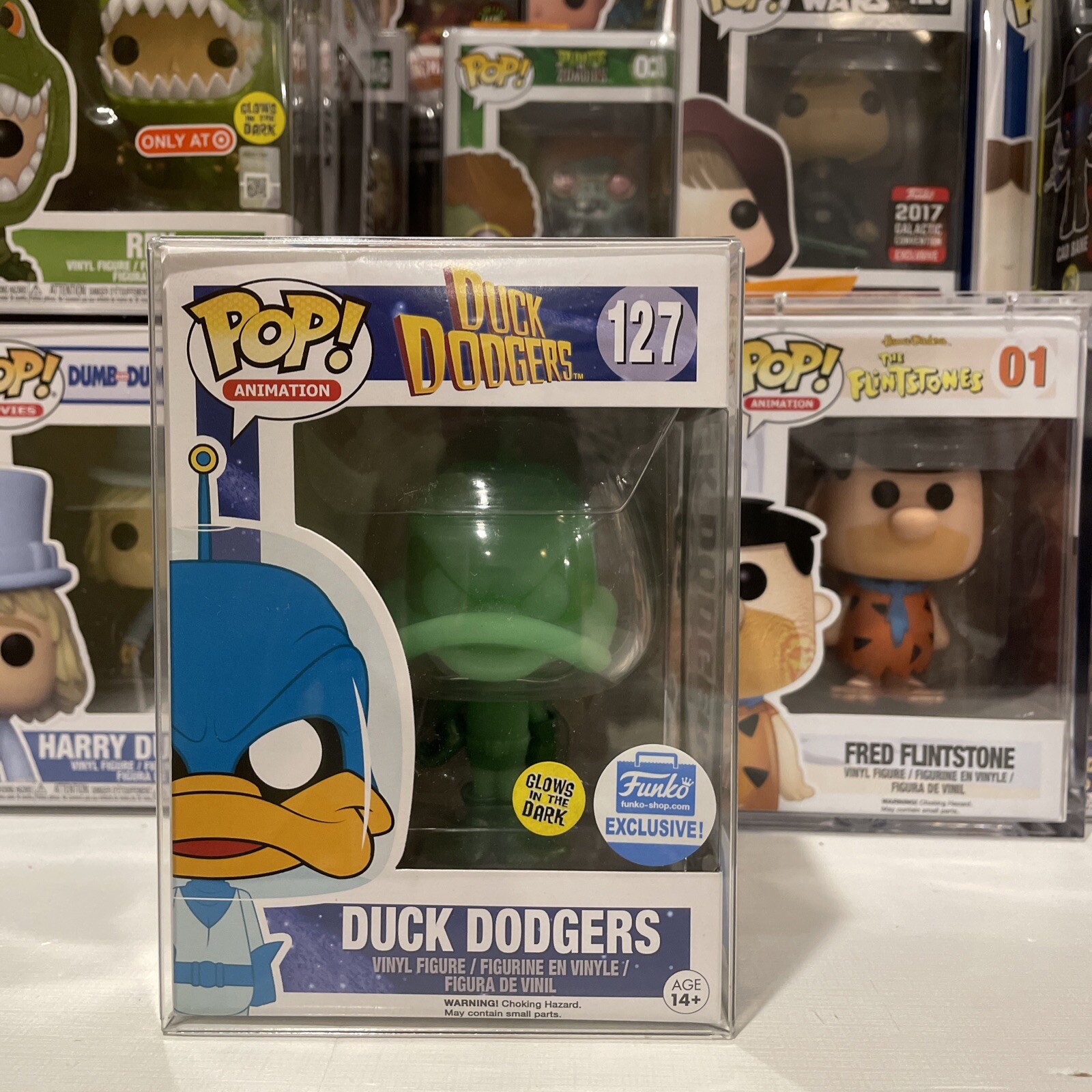 Funko Pop! Animación: Duck Dodgers [Gitd] #127 Funko Shop Con Protector Pop