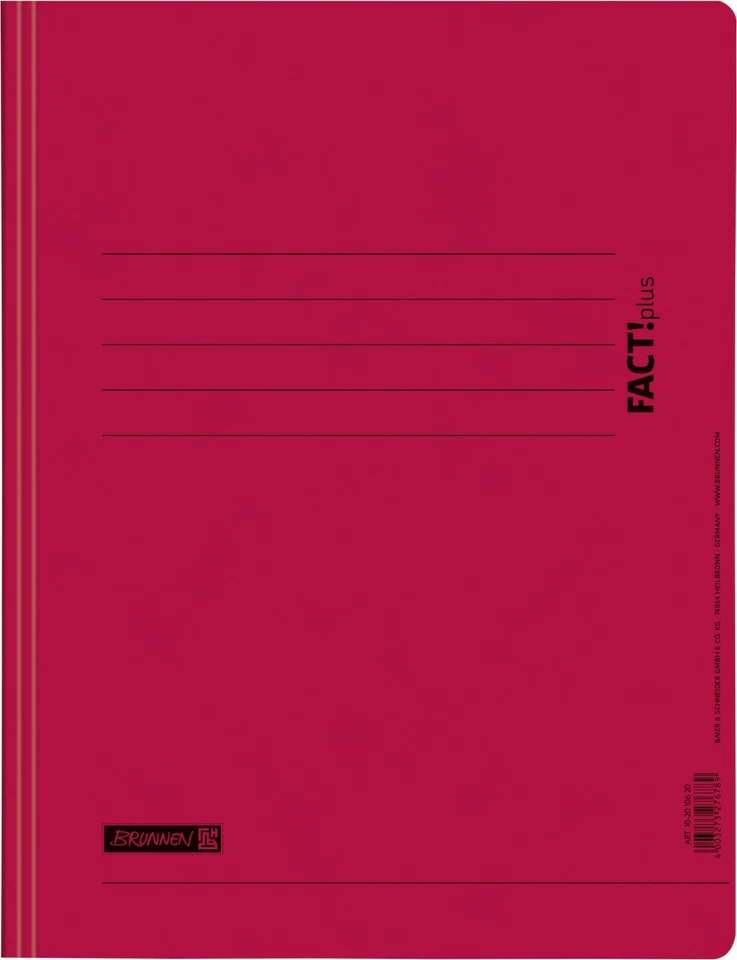 BRUNNEN SCHNELLHEFTER FACT! PAPPE EXTRA ROBUST 375g + 0,4mm DICK EINZELN + SET - Bild 3 von 4