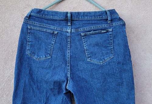 Riders By Lee Women Blue Denim Capri Pants - Size 16M 4 Pocket / Button Zip Fly - Picture 4 of 7