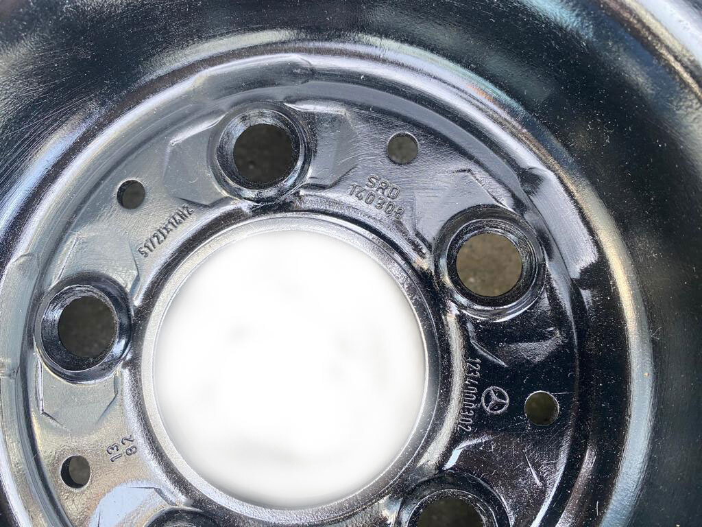 Steel Rims for Mercedes Benz Original With Chrome Hub Caps 5,5J 14 
