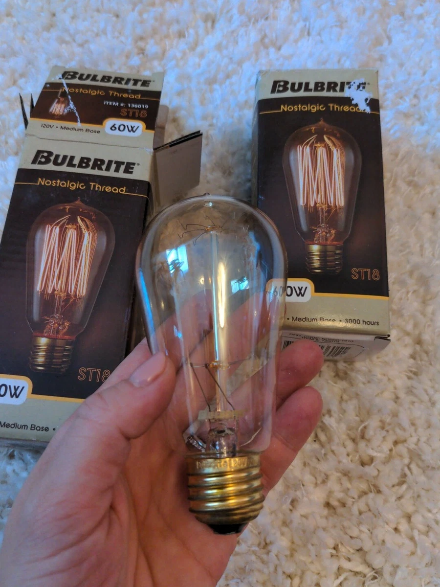 NEW 2PC Pottery Barn Bulbrite Nostalgic Loop edison Light Bulb 60W