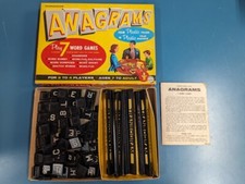 Vintage Anagrams Board Game Transogram 108 Tiles & Tile Racks