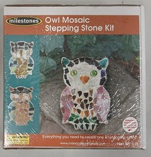 Owl Mosaic Stepping Stone Kit - 8 inch stepping stone - Milestones - Sealed
