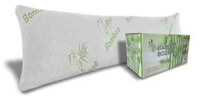 Dreamfield Linen Bamboo Full Body Pillow For Adults Cooling Shredded Memory Foam