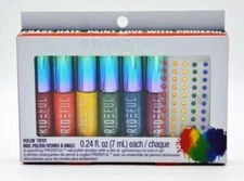 Prideful Feeling Tipsy 6 Bright Colors Polish With Gemstones