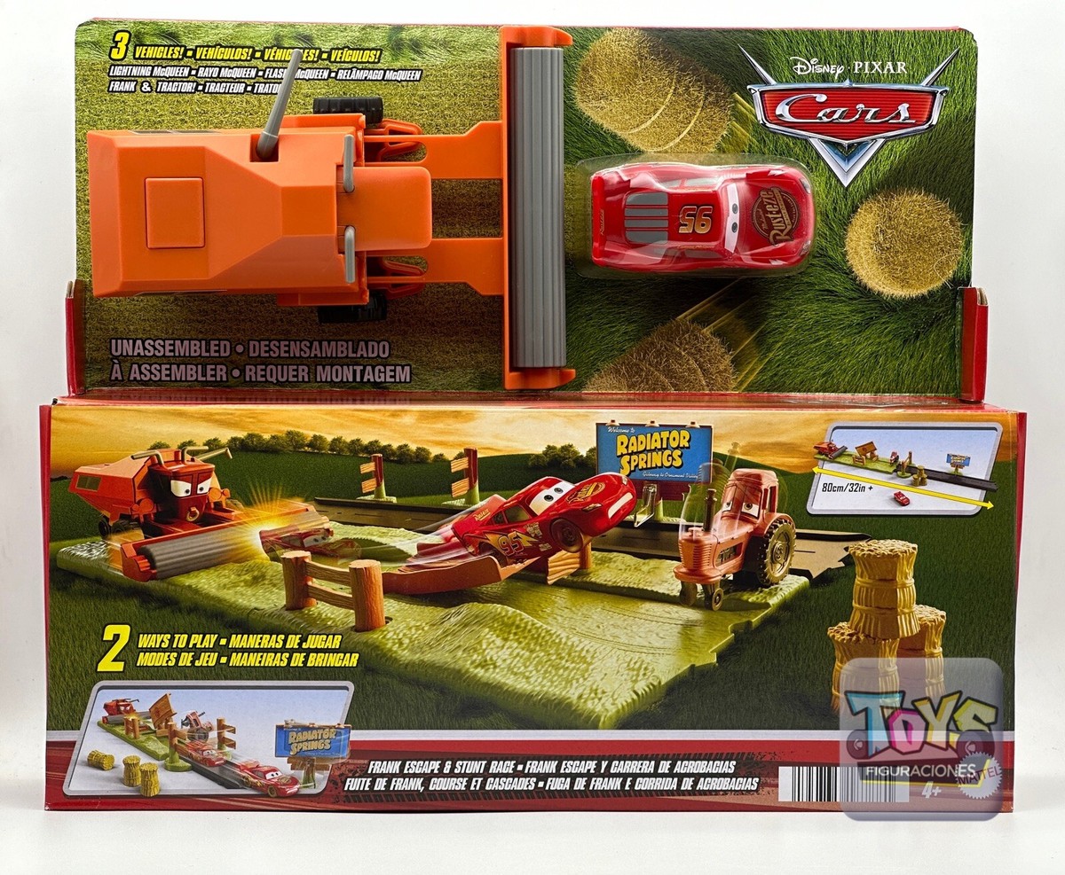 Disney Pixar Cars Frank Scape & Stunt Race 3 Vehicles Playset 2024