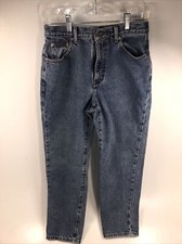 Vtg Calvin Klein Easy Fit High Rise Tapered Zip Fly JEANS size 8 Dbl Stone Wash